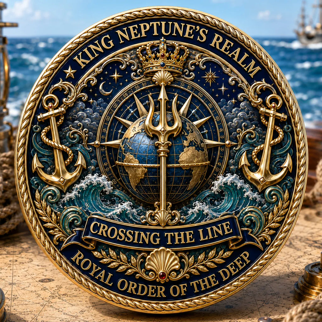 King Neptune’s Realm Commemorative Naval Metal Medal