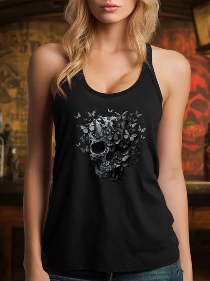 🔥HOT SALE🔥Women's Gothic Dark Print Casual Vest