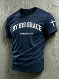 Men's By His Grace Print Casual T-shirt