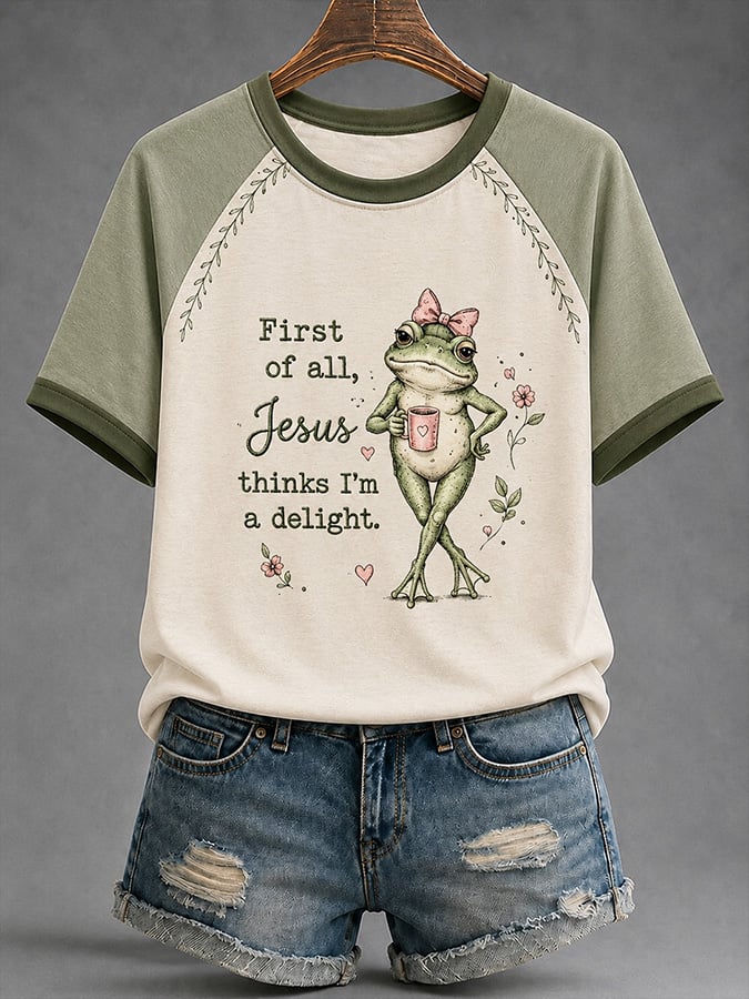 Women's Casual & Fun Faith-Print Short-Sleeve T-Shirt