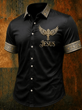 Men's Print Fashionable Resort Casual Pocket Shirt