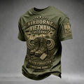 Men's Retro Vietnam Veteran Print Casual T-Shirt