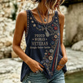Proud Woman Veteran Floral Tank Top