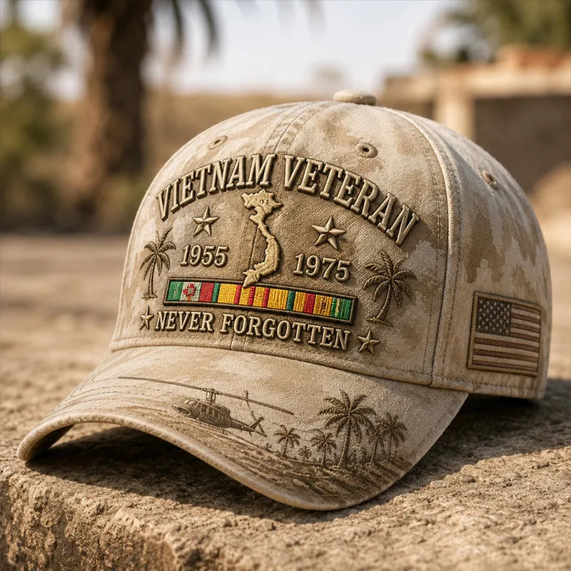 Vietnam Veteran Tribute Printed Casual Hat