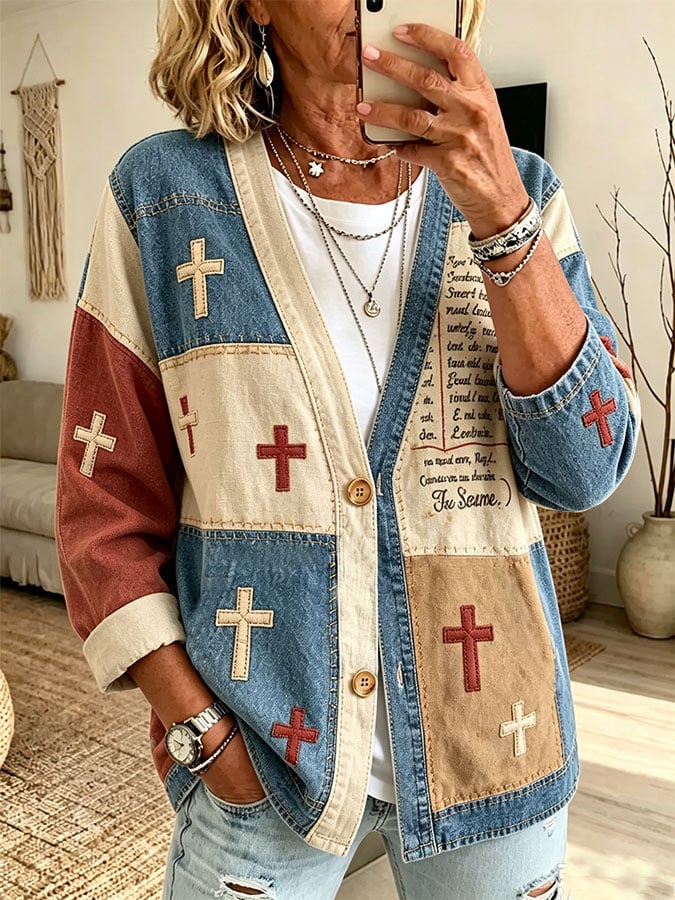 Women's Casual Printed Cardigan