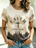 Women's Faith  Printed Casual T-Shirt