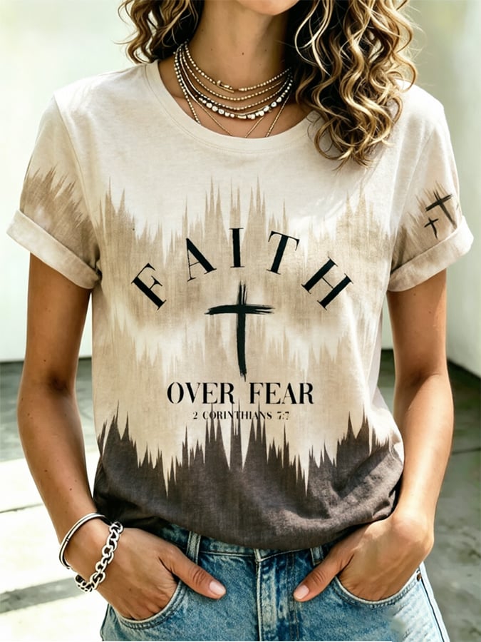 Women's Faith  Printed Casual T-Shirt
