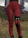 Women's Black Cat Print Pants