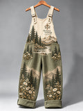 Women's Casual Faith Print Overalls