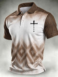 Men's Faith Cross-Print Short-Sleeve Polo Shirt