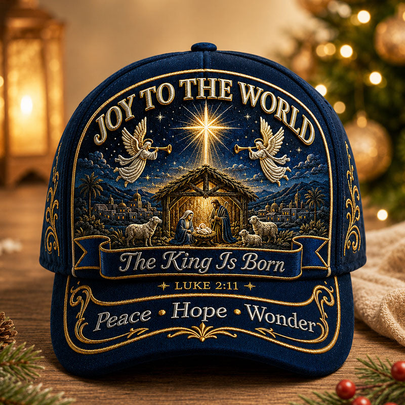 Joy to the World Luke 2:11 Jesus Nativity Christmas Christian Vintage Baseball Cap