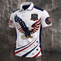 Men's Casual USA 250th Anniversary Print Polo Shirt