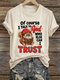Women'S Casual "Faith" Print Short-Sleeve T-Shirt