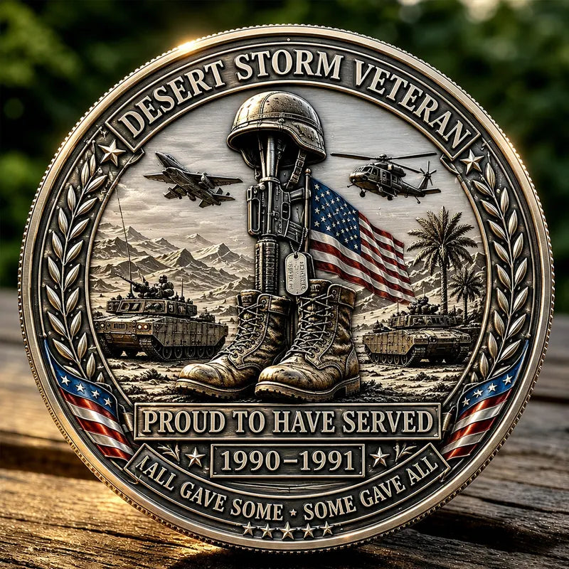 Operation Desert Storm Veteran Commemorative Metal Medal