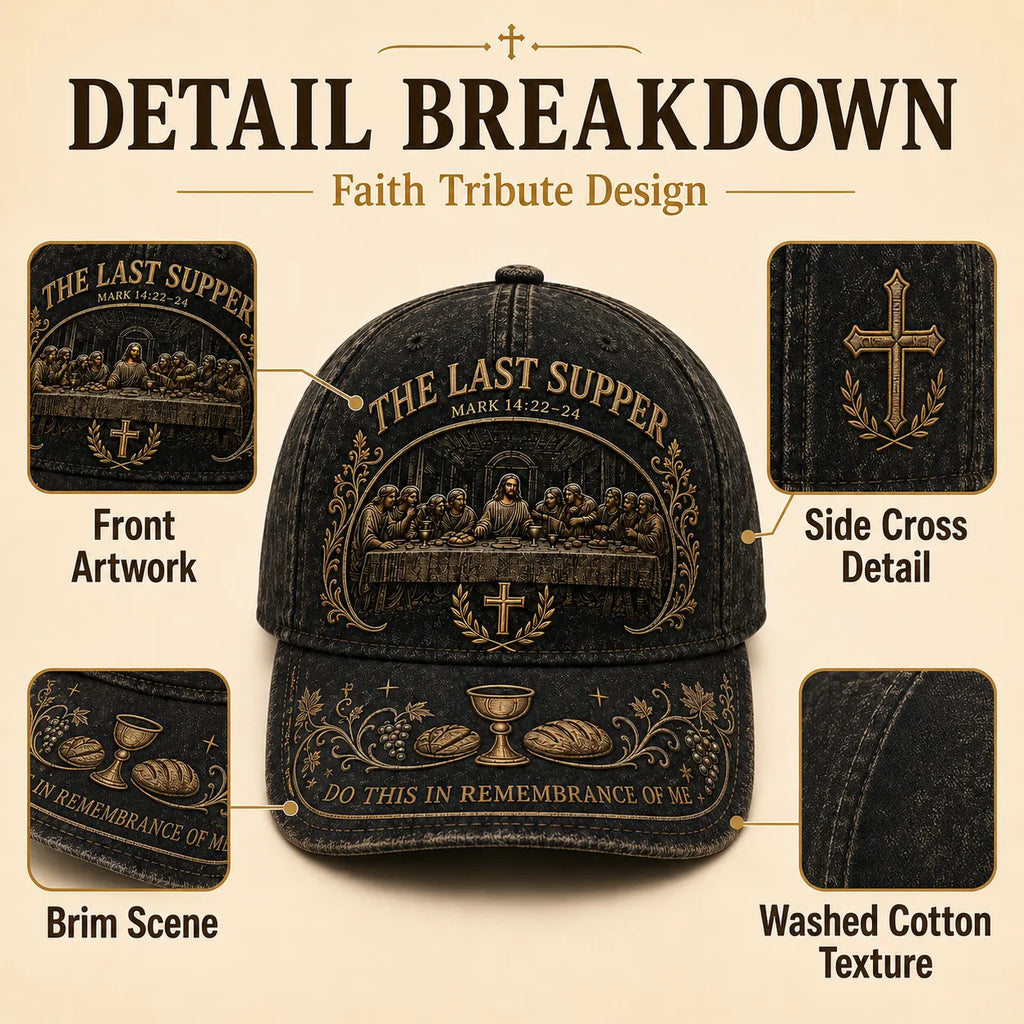 ✝️ The Last Supper Faith Remembrance Cap