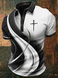 Men's Faith Print Short-Sleeve Polo Shirt