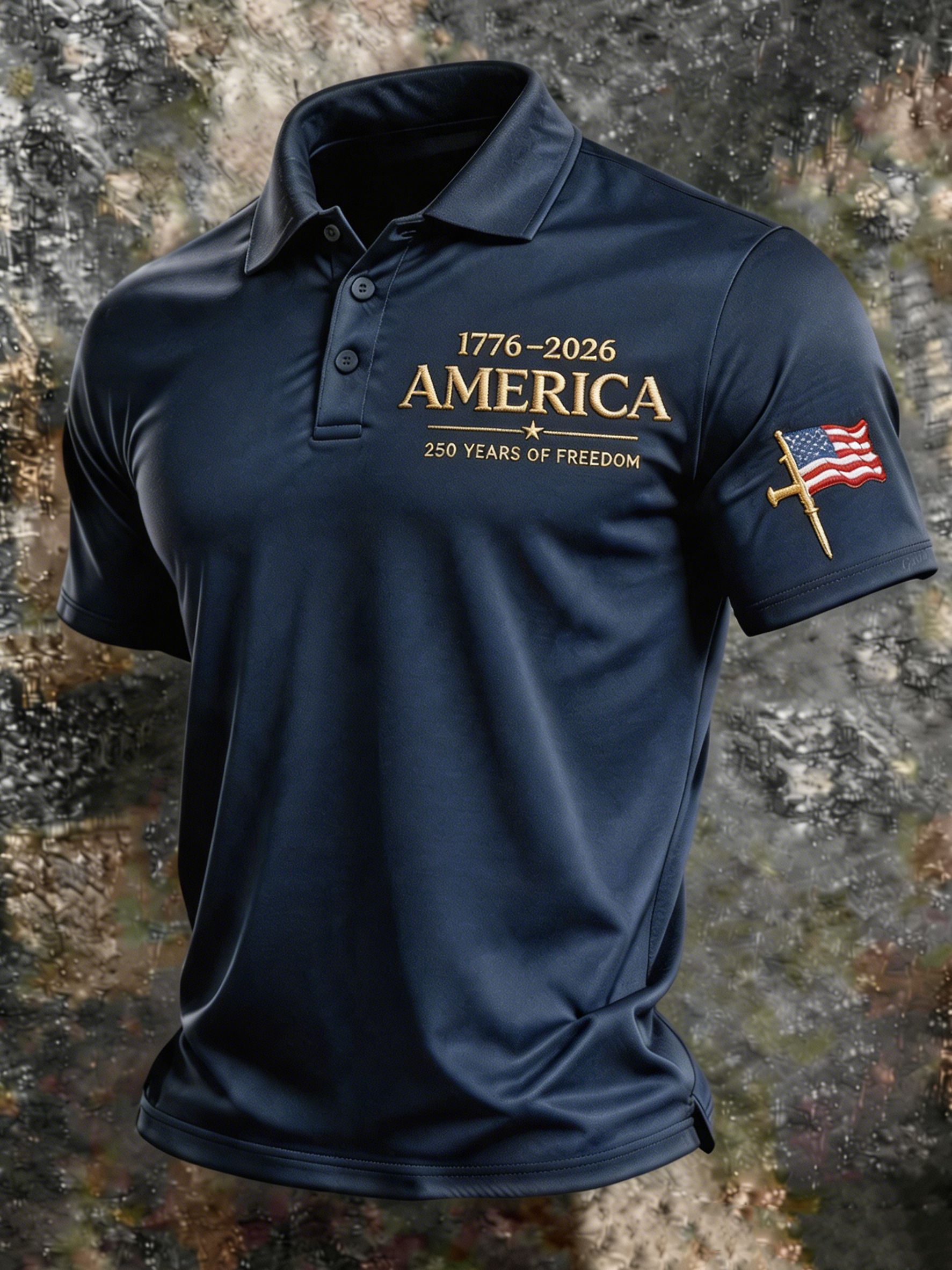 Men'S America 250 Years Freedom Polo Shirt
