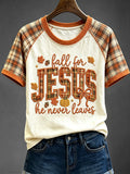 Women's Fall Funny Casual Graphic Print T-Shirt