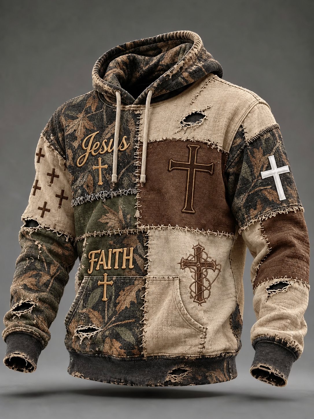 Men's Faith-Themed Printed Top
