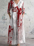 Women's Blood Stains Print Dress