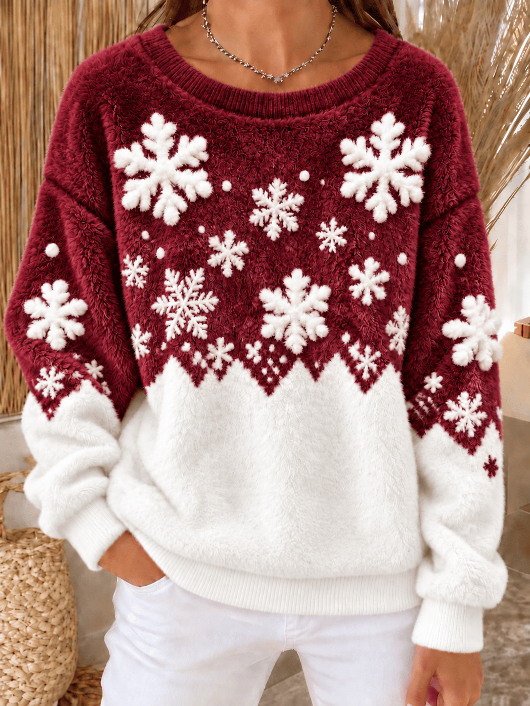 Women's Casual Warm Printed Sweatshirt