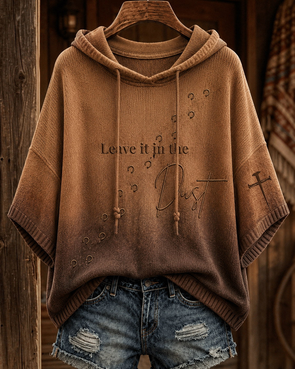 Women's Western Style Gradient Hooded Top