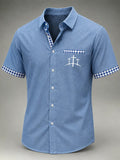 Men's Faith Cross Print Casual Shirt