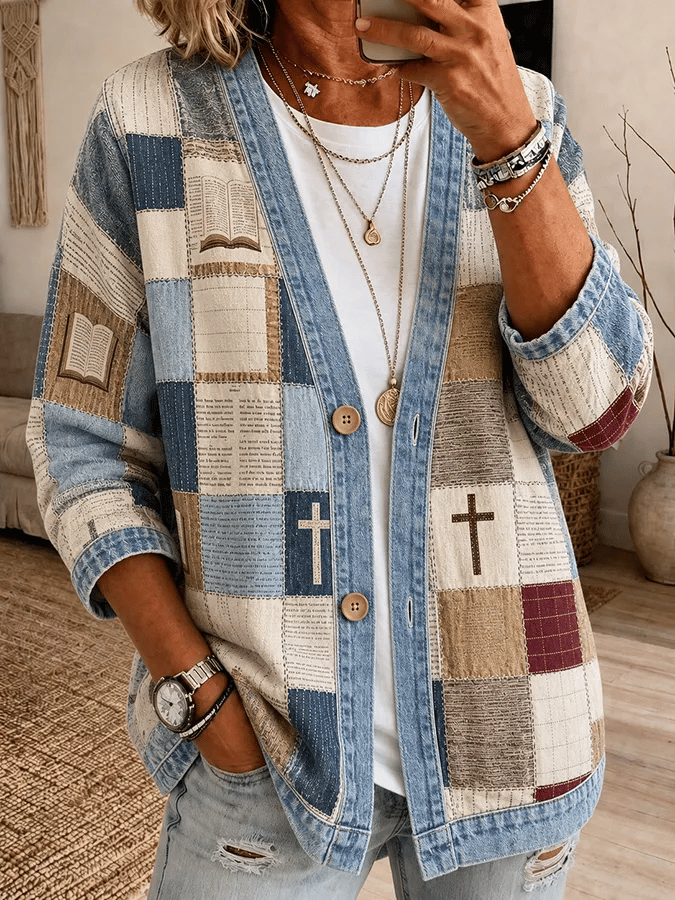 Women's Casual Printed Cardigan