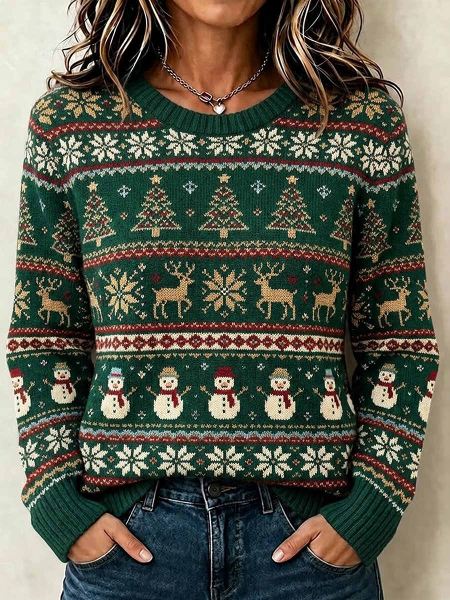 Women's Casual Christmas Long-Sleeve Top