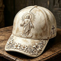 Jesus-Themed Floral Art Print Vintage Casual Hat