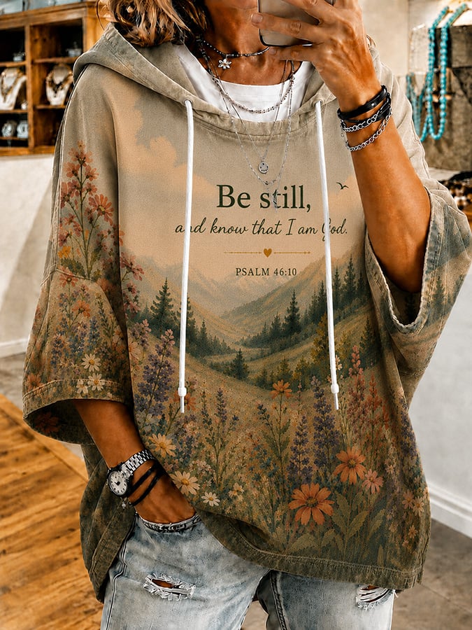 Women's Casual "Faith" Print Top