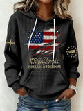 Women's 250th America Anniversary Casual Printed Hoodie Sweatshirt