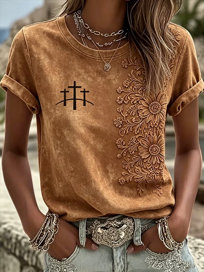 Women's 'Jesus Saves' Print Casual T-Shirt