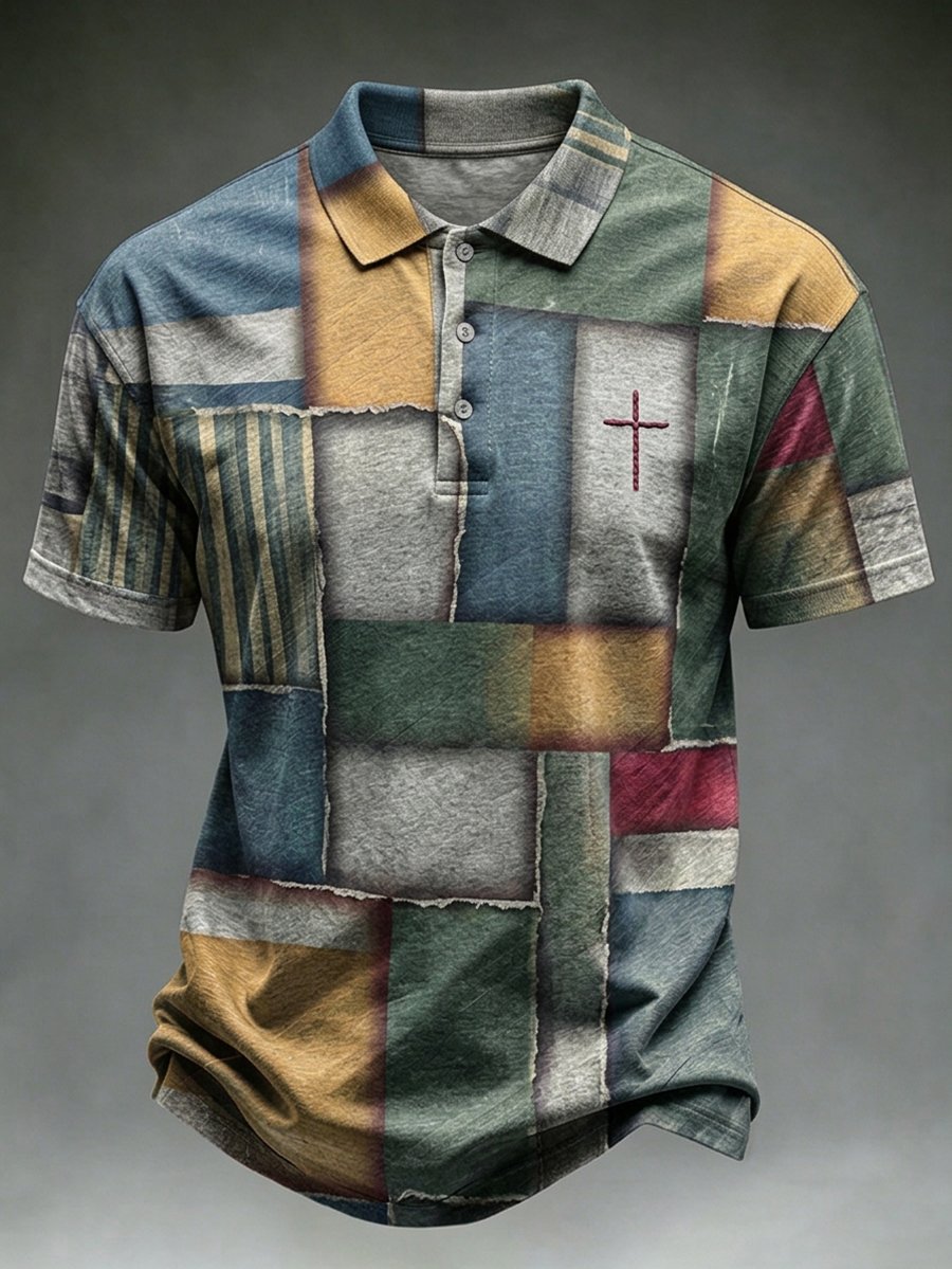 Men's Retro Faith Short-Sleeve Polo Shirt