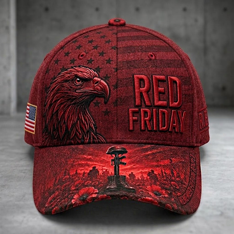 "Red Friday" Veteran Commemorative Casual Baseball Cap
