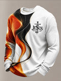 Men's Faith Cross-Print Long-Sleeve T-Shirt