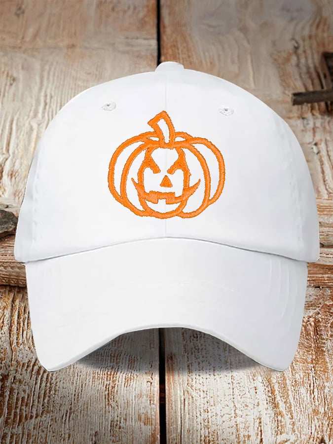 Vintage Pumpkin Print Baseball Cap