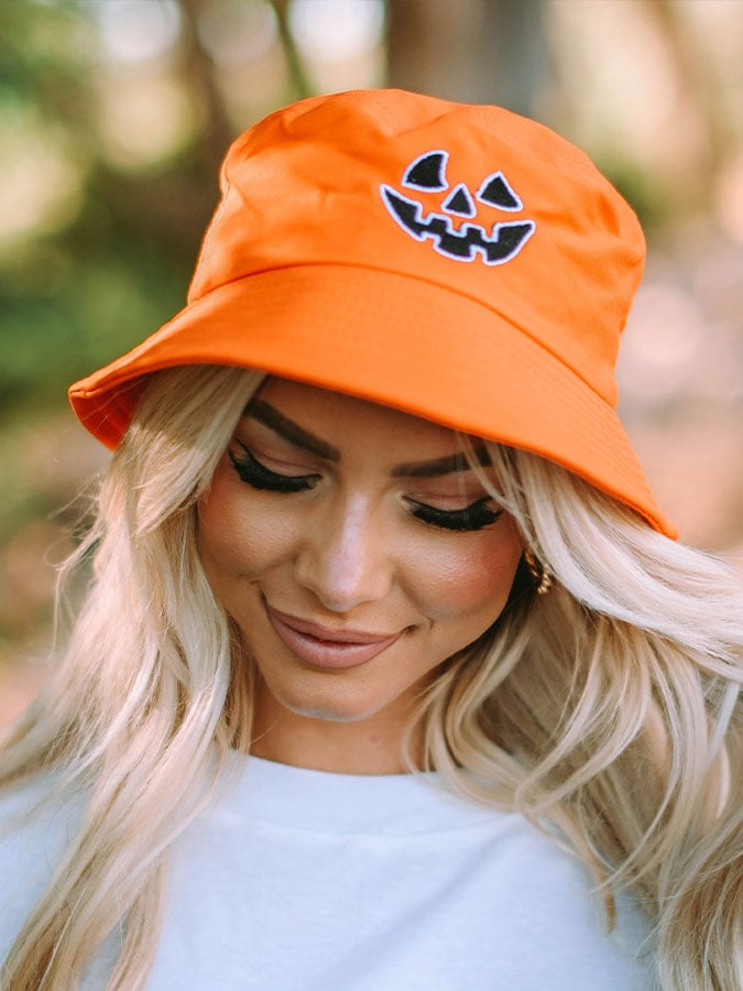 Women's Halloween Pumpkin Bucket Hat