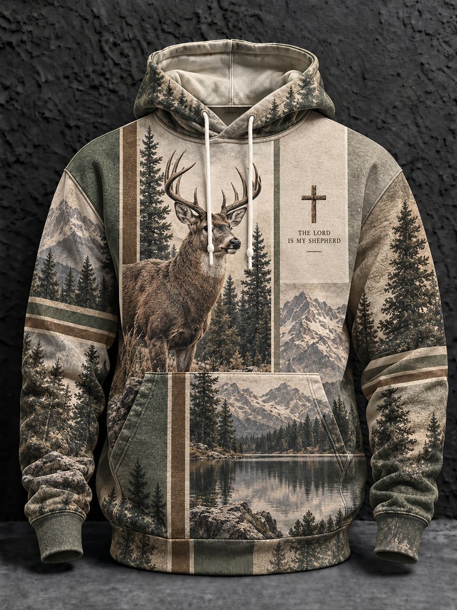 Men's Outdoor Faith-Themed Graphic Top