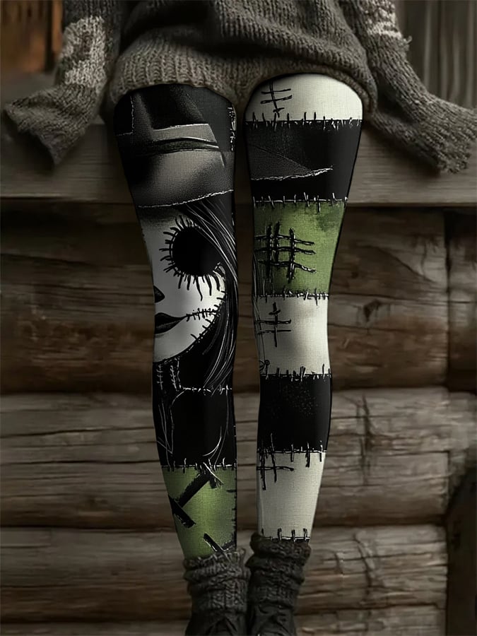 Vintage Halloween Art Leggings