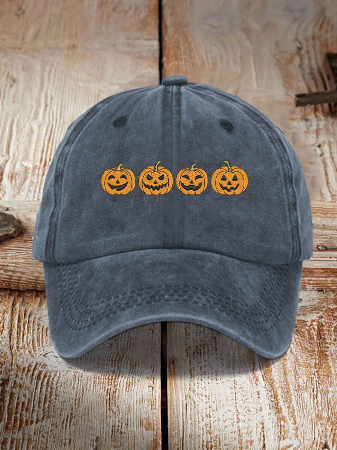 Unisex Halloween Pumpkin  Print Hat