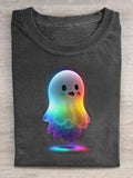 Women's Cute Colorful BOO Print T-shirt