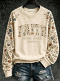 Women’s 'Faith Over Fear' Printed Casual Sweatshirt