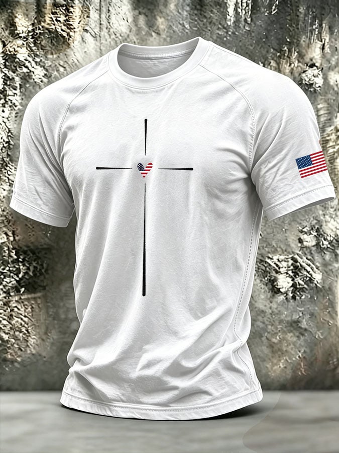 Men's Retro Print Short-Sleeve T-Shirt