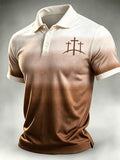 Men's Faith Cross-Print Short-Sleeve Polo Shirt