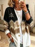 Women's Casual Printed Cardigan