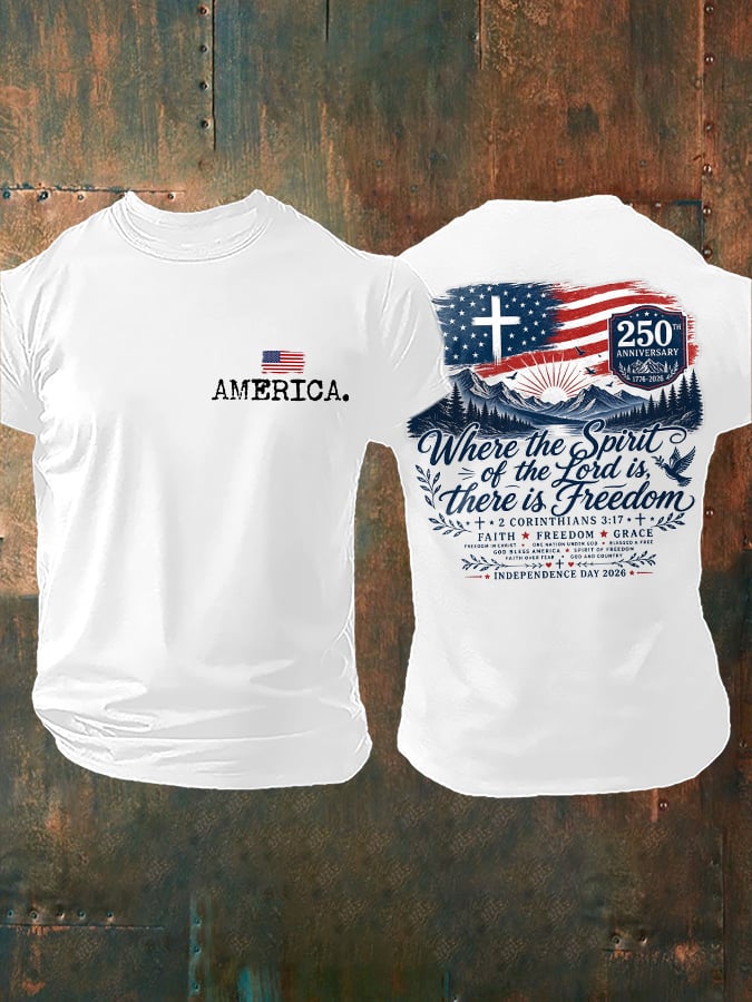 Men's Retro Print Short-Sleeve T-Shirt