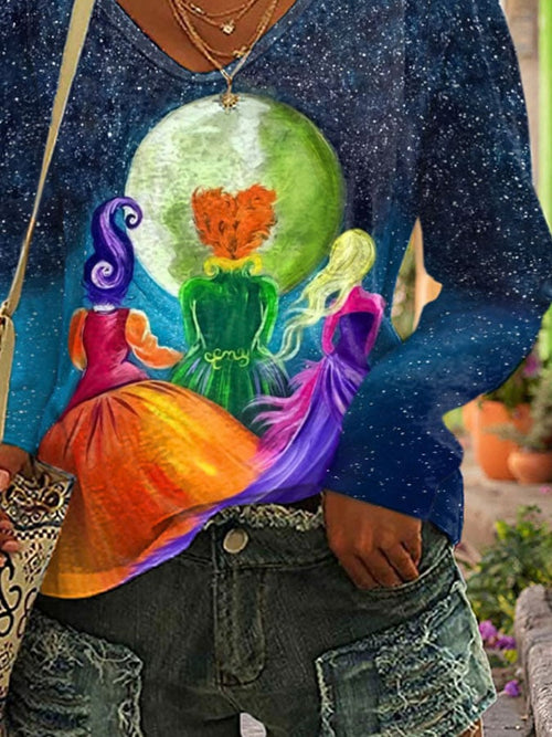 Fashion Abstract Print Long Sleeve T-Shirt