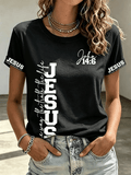 Women's Belief Commemorative Jesus Print T-shirt