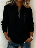 Women's Retro Faith Printed Sweatshirt